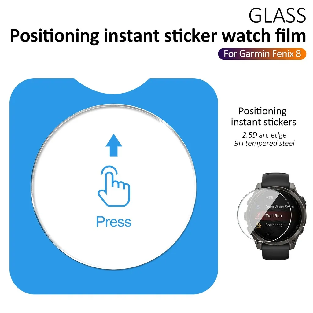Tempered Glass Screen 9H - Garmin Fenix 8 Series Screen Protector,