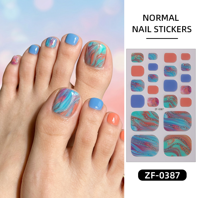 22Tips Gradient Marble Toe Nai - Full Cover Adhesive recensie en prijs