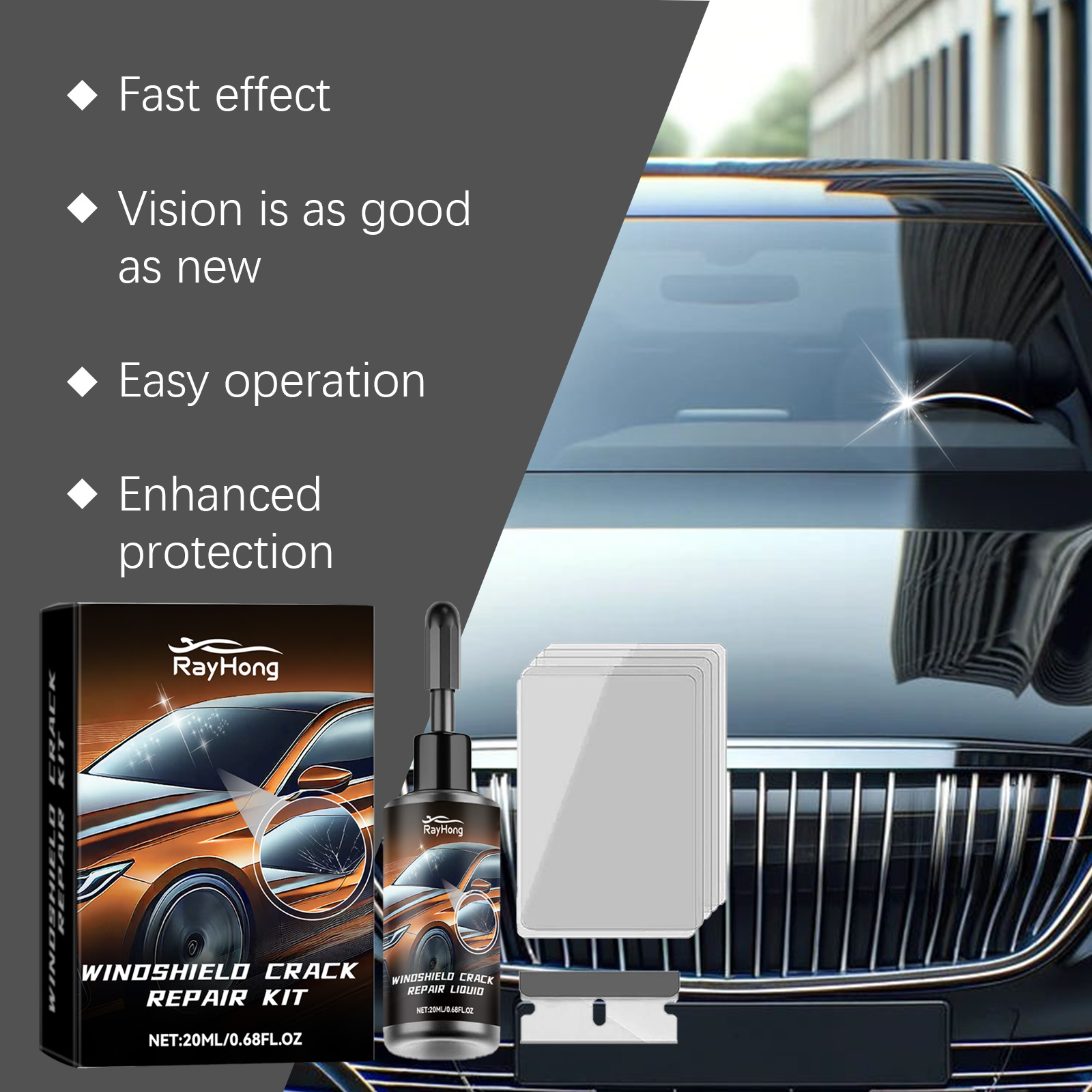 Car Windshield Crack Repair Re - Liquid Uv Glue Kit recensie en prijs