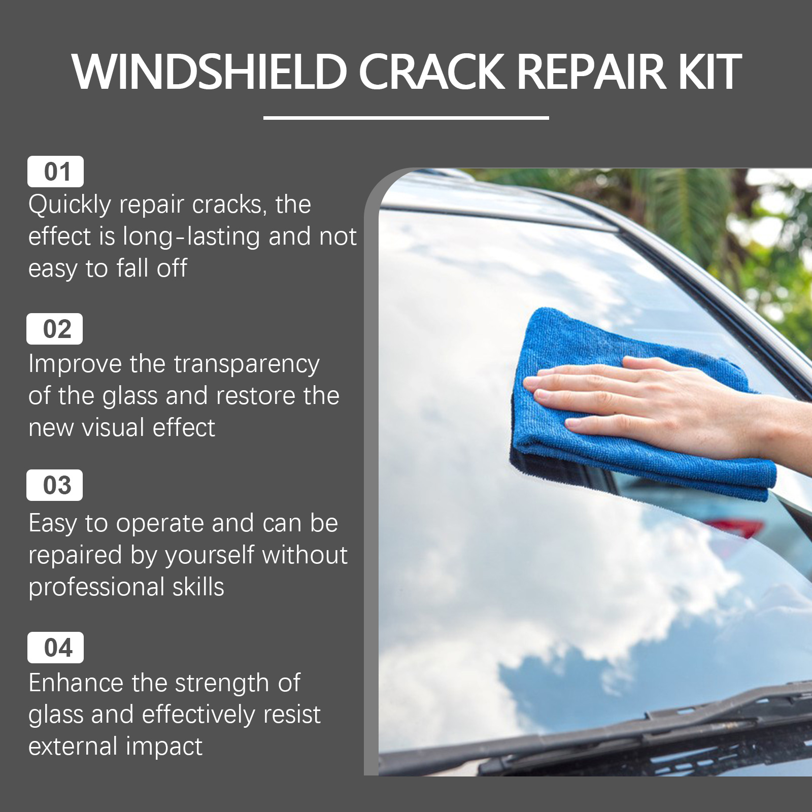 Car Windshield Crack Repair Re - Liquid Uv Glue Kit recensie en prijs