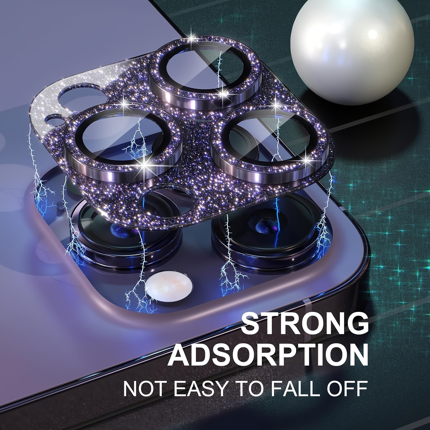1 Pcs Glitter-Purple Camera Le - Tempered Glass Screen 9H recensie en prijs