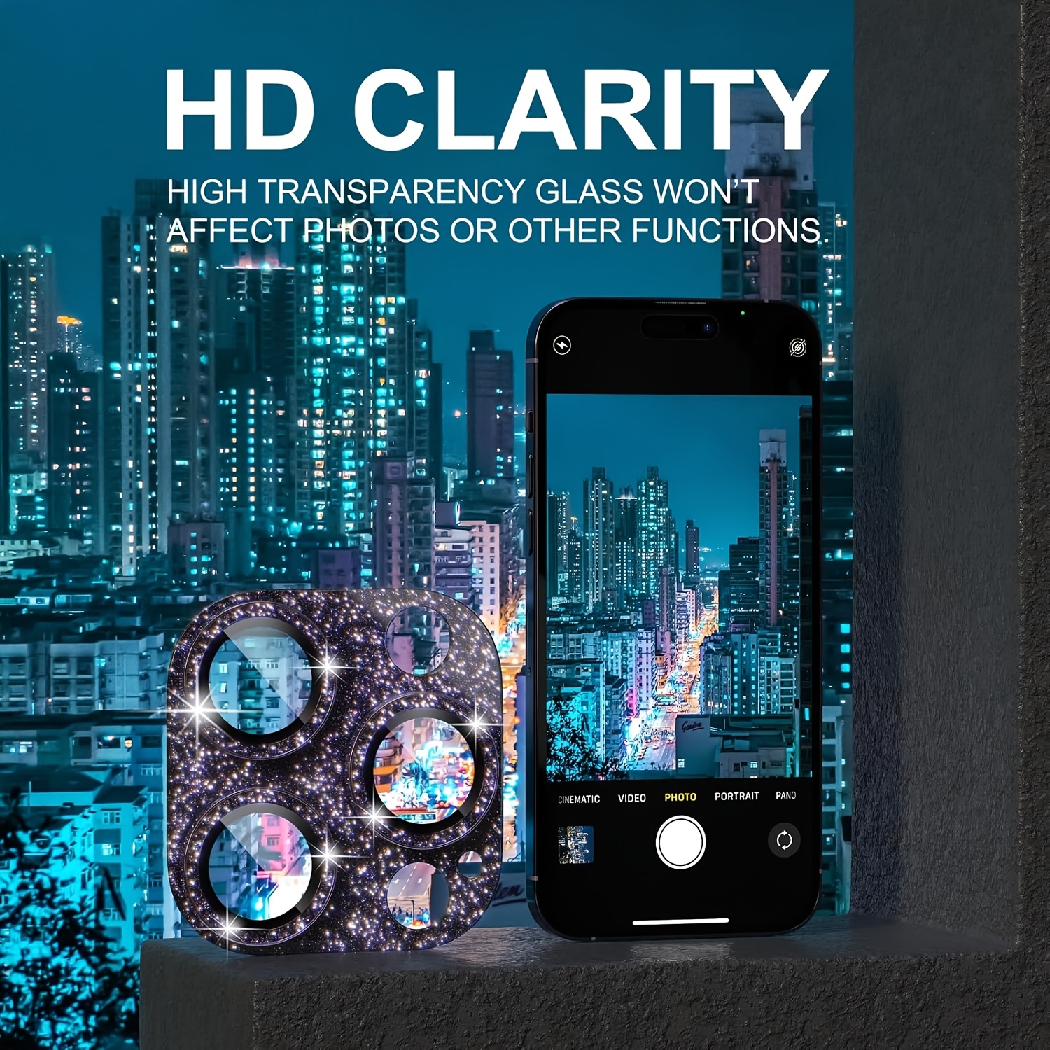 1 Pcs Glitter-Purple Camera Le - Tempered Glass Screen 9H recensie en prijs