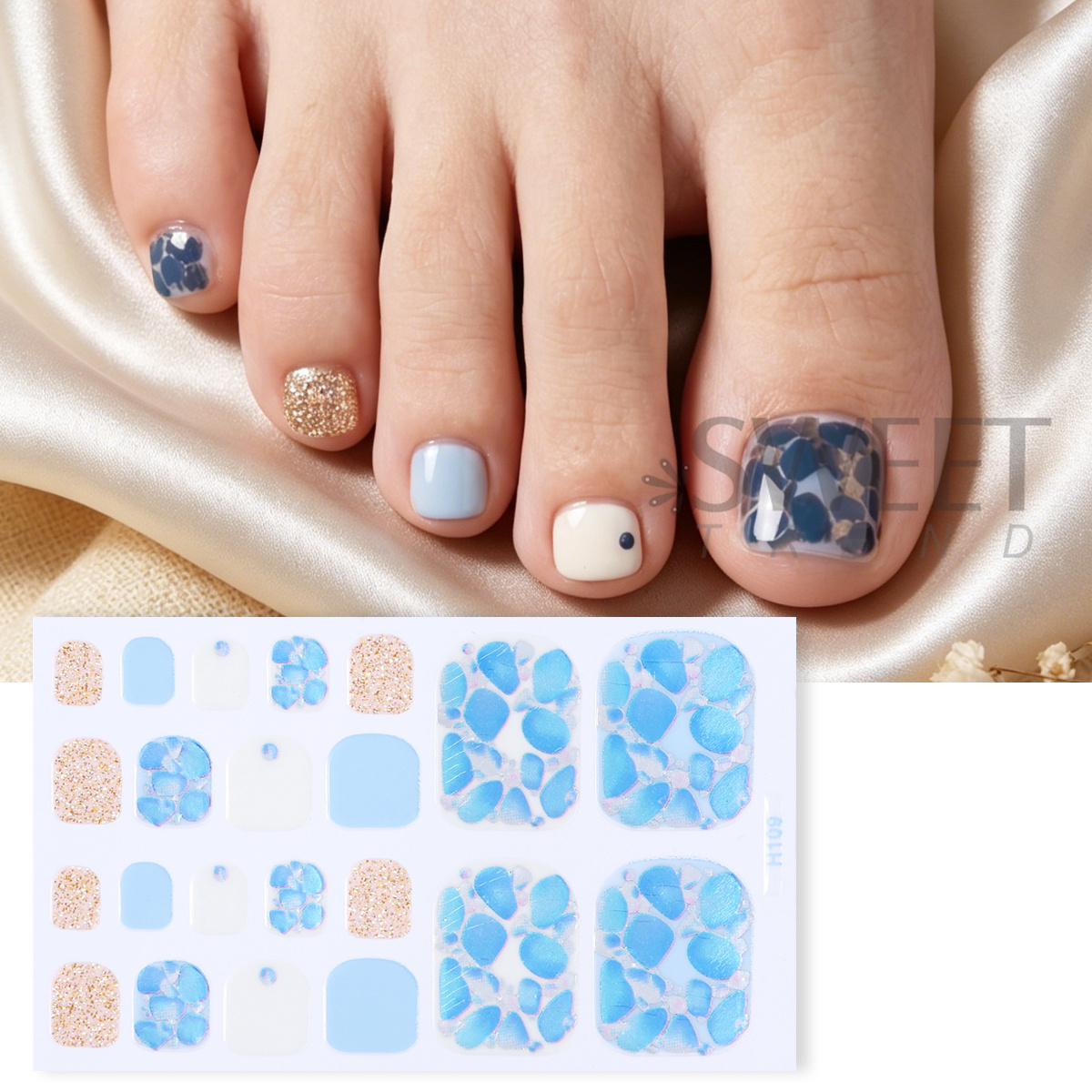 5pcs Elegant Rhinestone Design - Full Cover Adhesive recensie en prijs