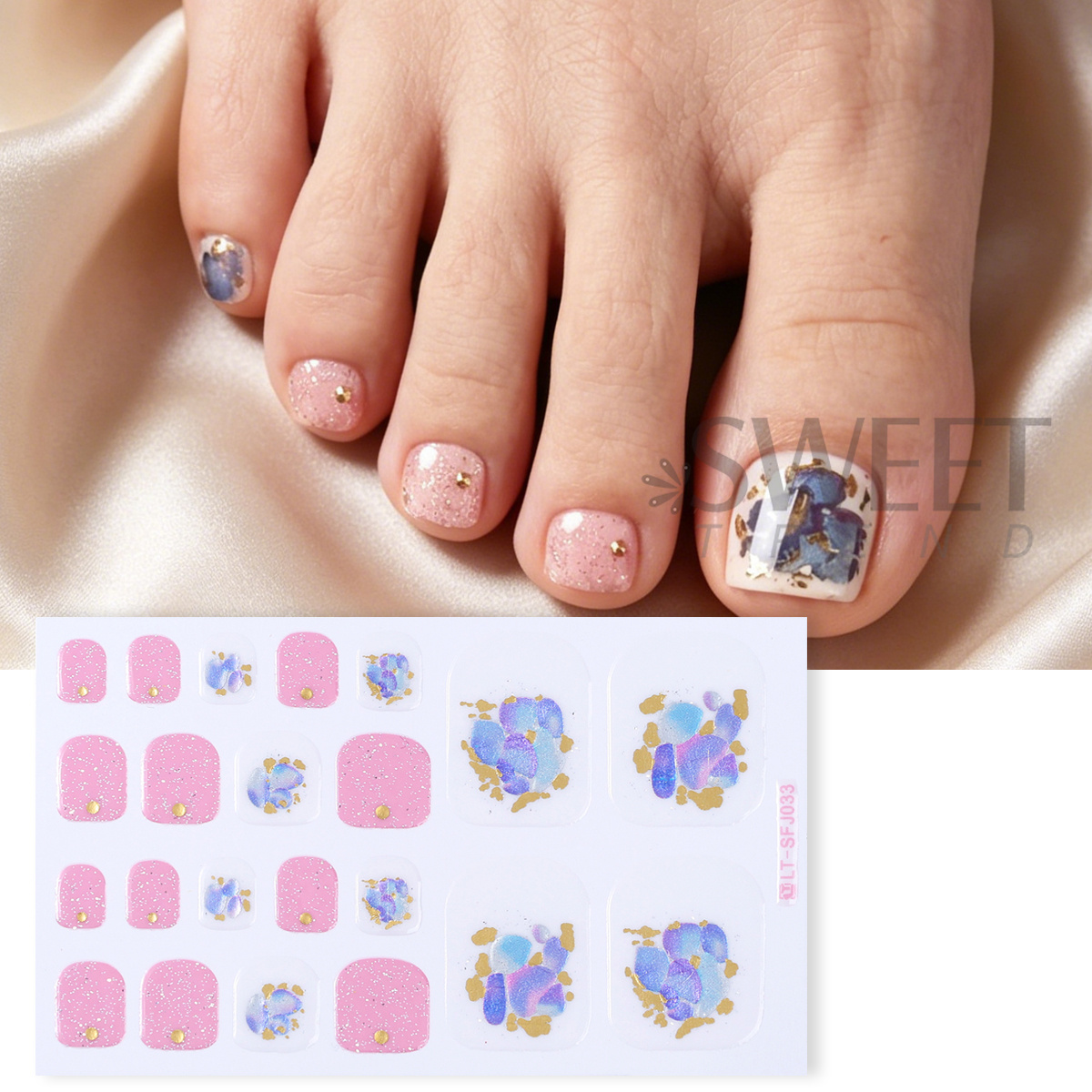 5pcs Elegant Rhinestone Design - Full Cover Adhesive recensie en prijs