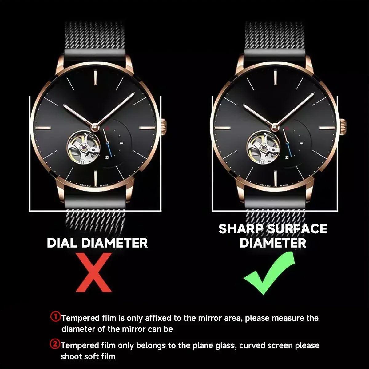 26-46mm Universal Tempered Gla - Smartwatch Screen Film recensie en prijs