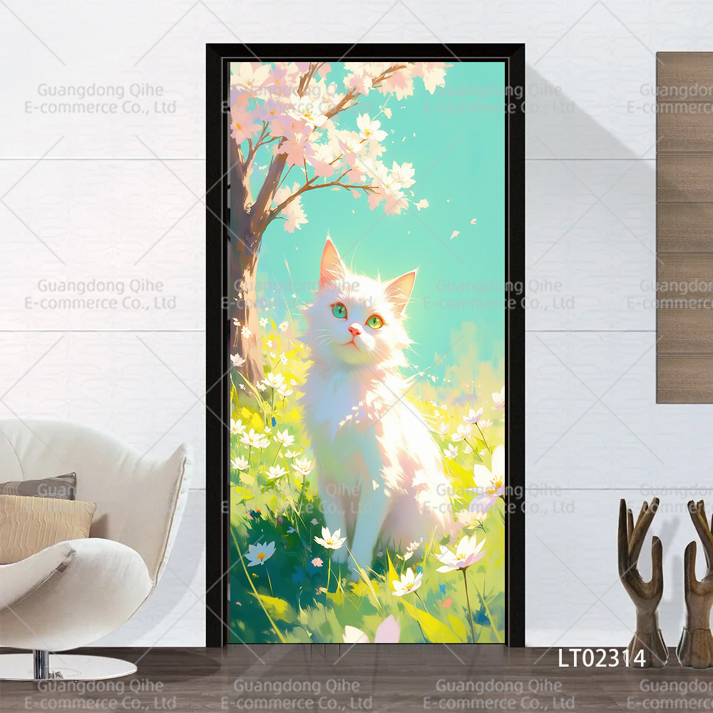 Tulip Cat Cherry Blossom Scene - Full Cover Adhesive recensie en prijs