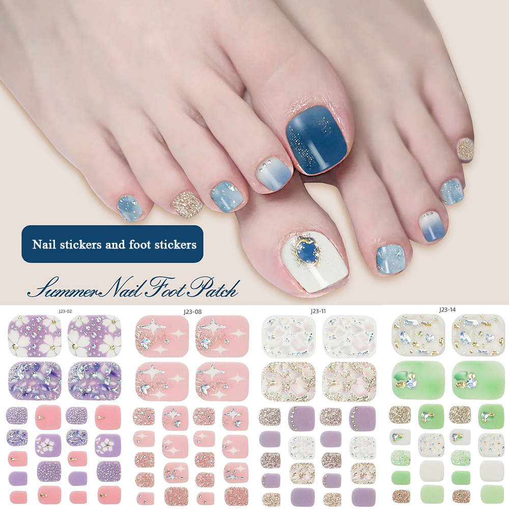 22tips/Sheet Toe Nail Stickers - Full Cover Adhesive recensie en prijs