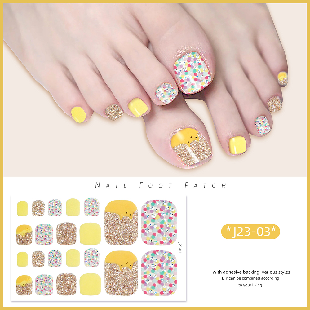 22tips/Sheet Toe Nail Stickers - Full Cover Adhesive recensie en prijs