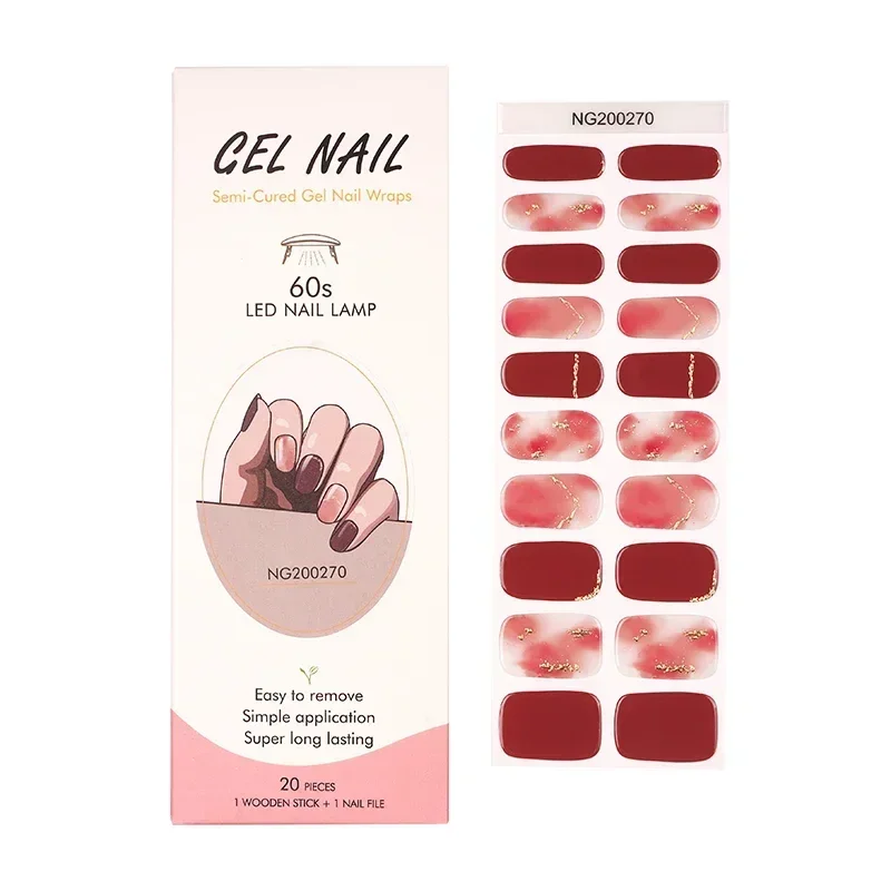 Semi-Cured Gel Nail Strips Pat - Full Cover Adhesive recensie en prijs